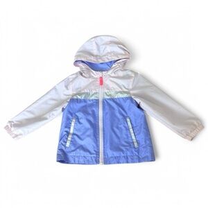 Cat & Jack Light Track Jacket Girl 3T Purple Pink Hooded Reflective Windbreaker